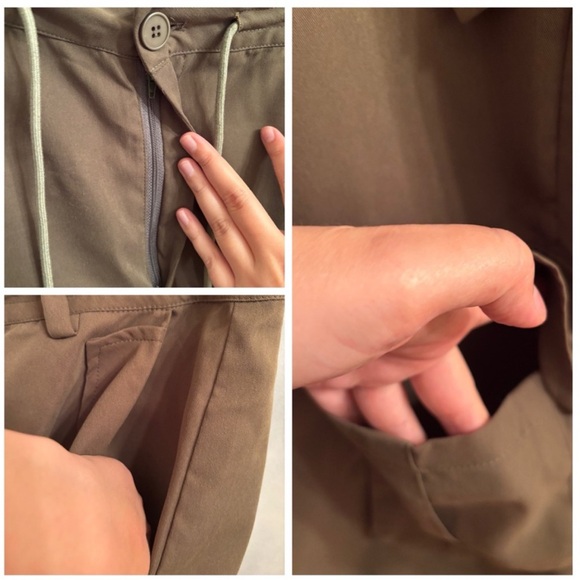 Cider Green Cargo Style Pants - Picture 3 of 3